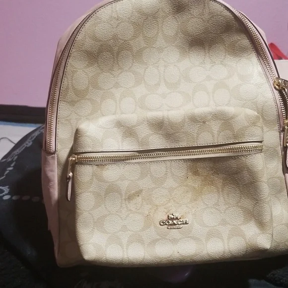 Used Coach rucksack daypack beige leather ladies COACH Vintage Coach Sonoma Mini Backpack Daypack Bag Leather 4925  main image 3